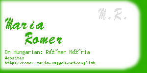 maria romer business card